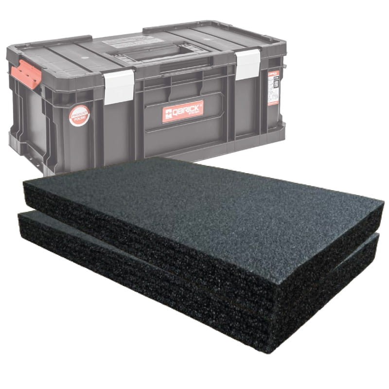 LeanFoam foam, insert for Qbrick Two Toolbox Shadow Board