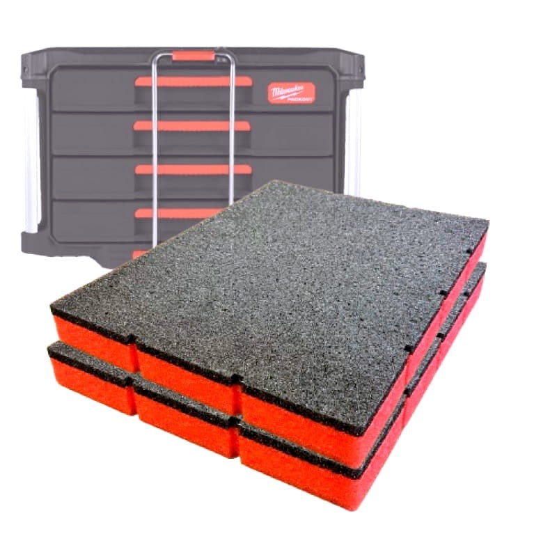LeanFoam foam DIY 5s for Milwaukee Packout with drawers