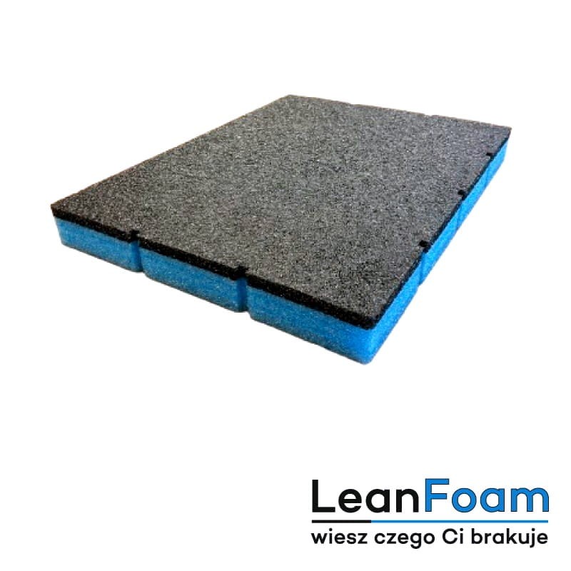 LeanFoam foam graphite-blue DIY 5s for Milwaukee Packout with drawers