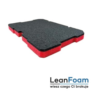 Grapite-red foam insert 5s for case Milwaukee Packout 3