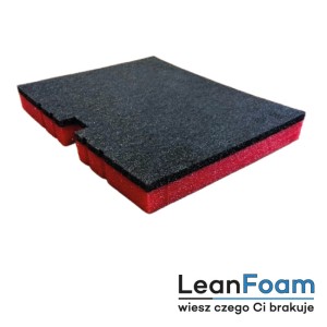 Pianka grafitowo-czerwona LeanFoam do tablicy cieni 5s Makita Makpac P-84349
