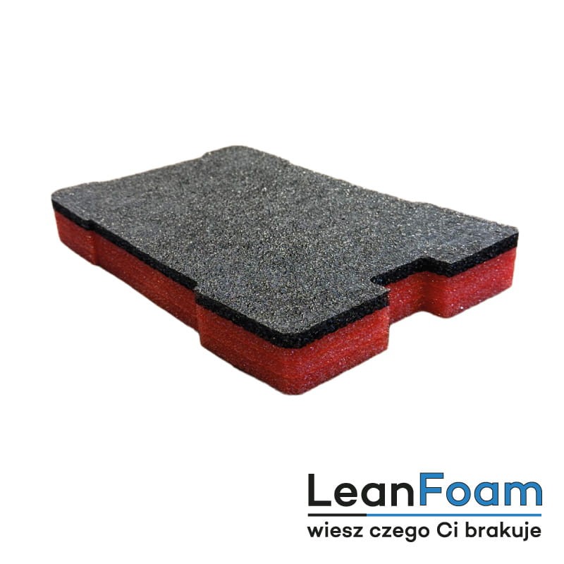 Graphite-red LeanFoam foam DIY for Milwaukee Packout organiser
